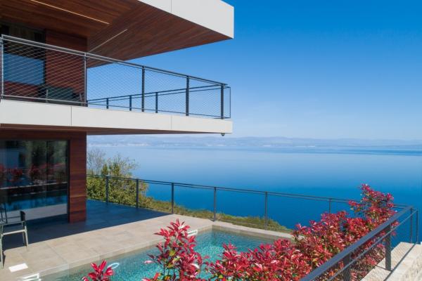 Modern mansion with panoramic sea view