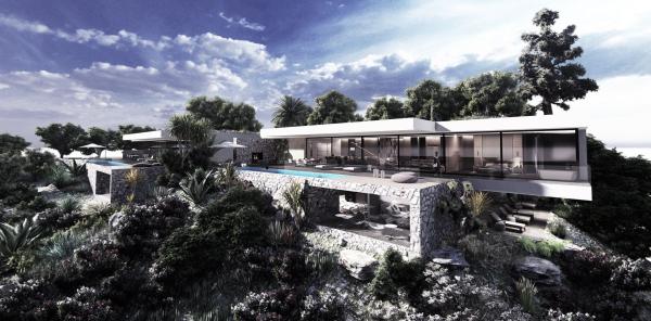 Zemljište sa jedinstvenim projektom za pet vila sa pogledom na more