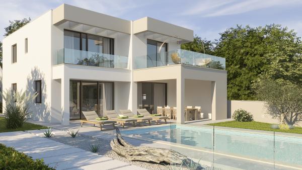 Moderne Villa mit Pool und Meerblick