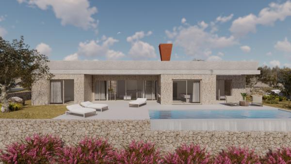 Prekrasna kamena vila u blizini mora - Pag, Dalmacija