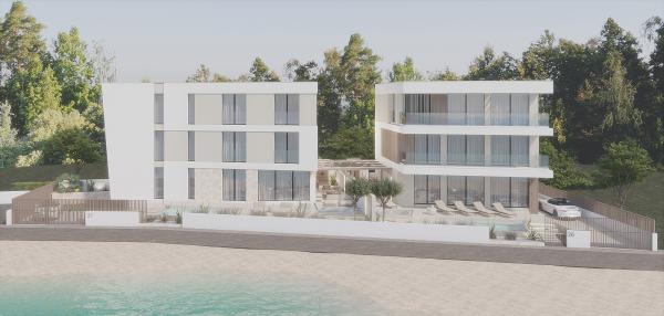 Nowoczesna willa na nabrzeżu w pobliżu miasta Zadar