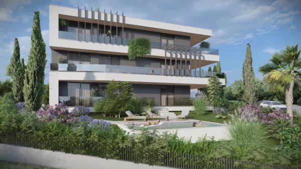 Eleganz und Komfort: Wohnung in Rovinj mit Pool und privatem Garten