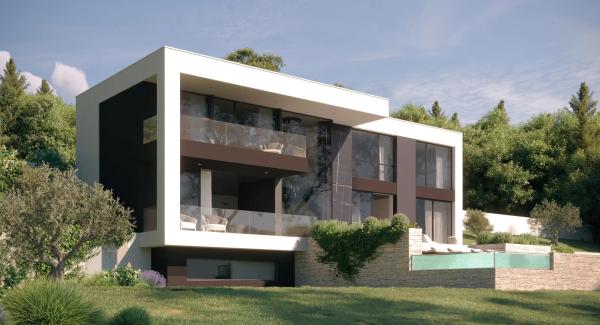 Građevinsko zemljište sa projektom za vilu sa pogledom na more