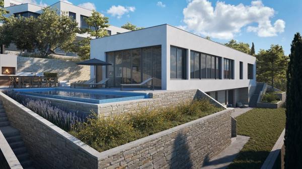 Villa in unmittelbarer Nähe zum Meer mit Panoramablick - Dalmatien