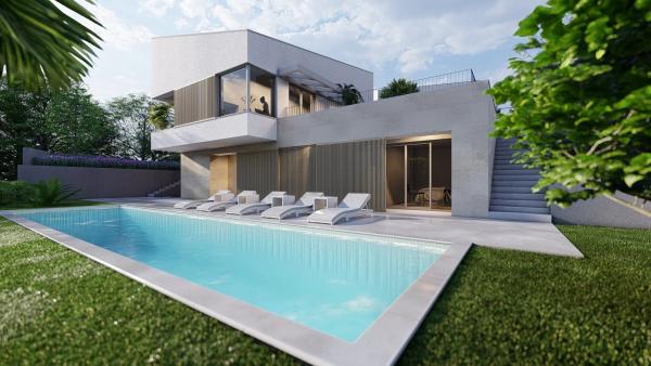 Villa mit Meerblick, Pool und Spa-Bereich in einem exklusiven Resort – Insel Krk