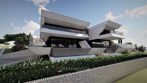 Modernes Doppelhaus mit privatem Pool und großer Terrasse, 300 m vom Meer entfernt – Insel Krk